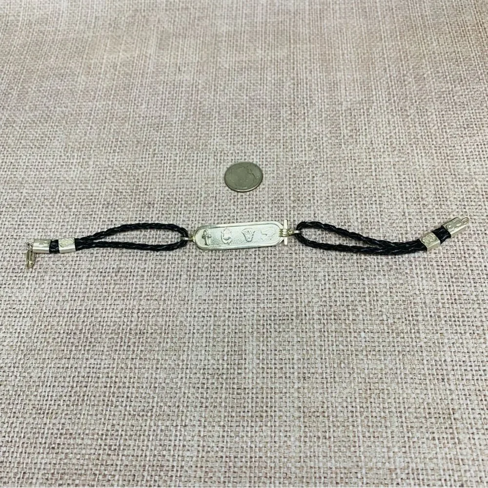 Sterling Silver Hieroglyphics Bracelet‎
